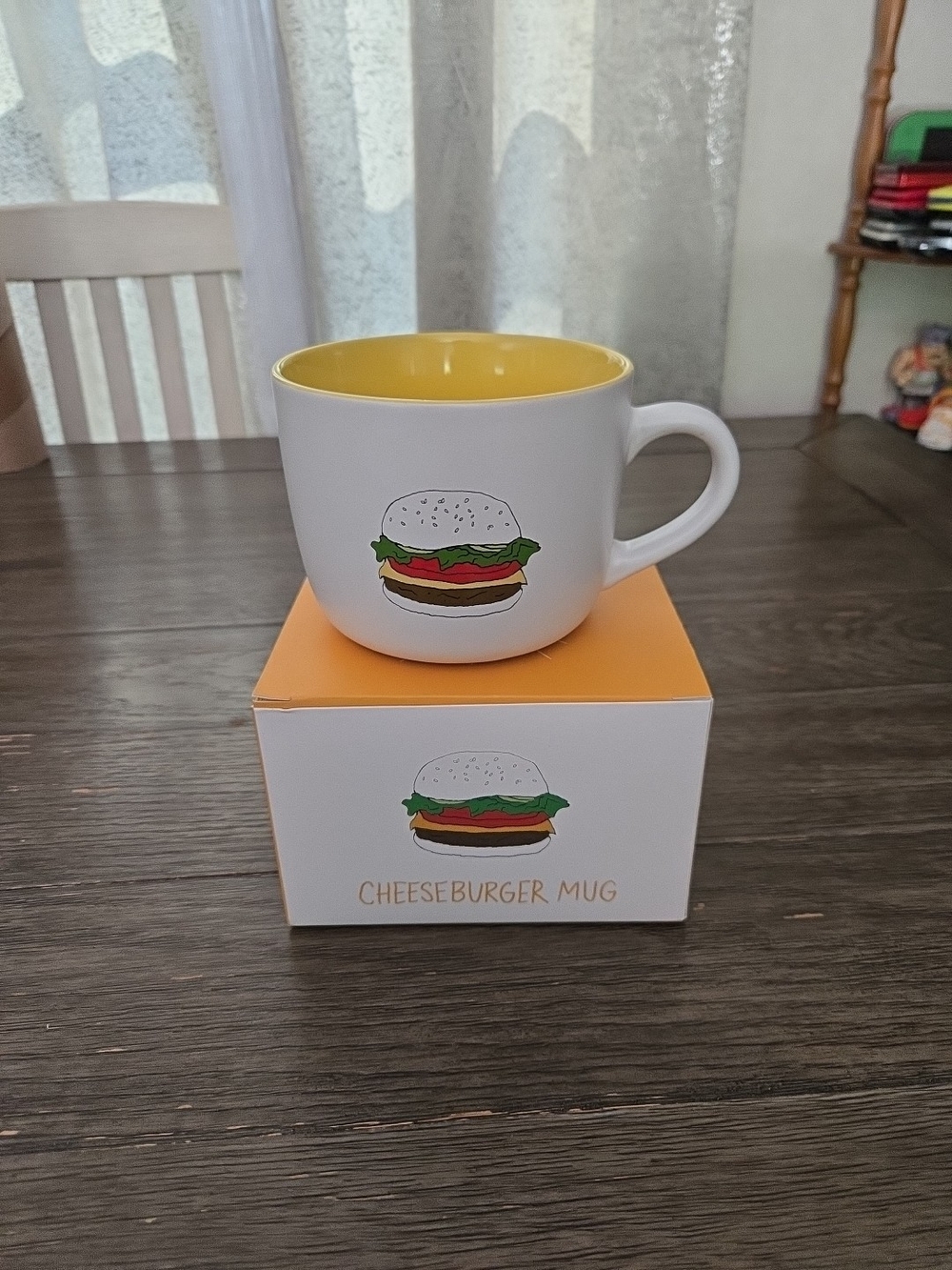Recipease Cheeseburger Mug 20oz New In Box Foodie Coffee Tea Large Ceramic Cup